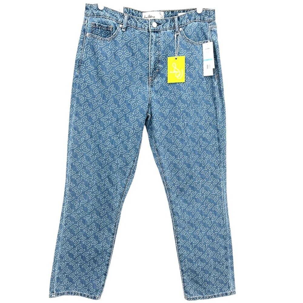 NEW Sam Edelman Women's High Rise Straight Leg Slim Blue Denim Jeans Size 31x28